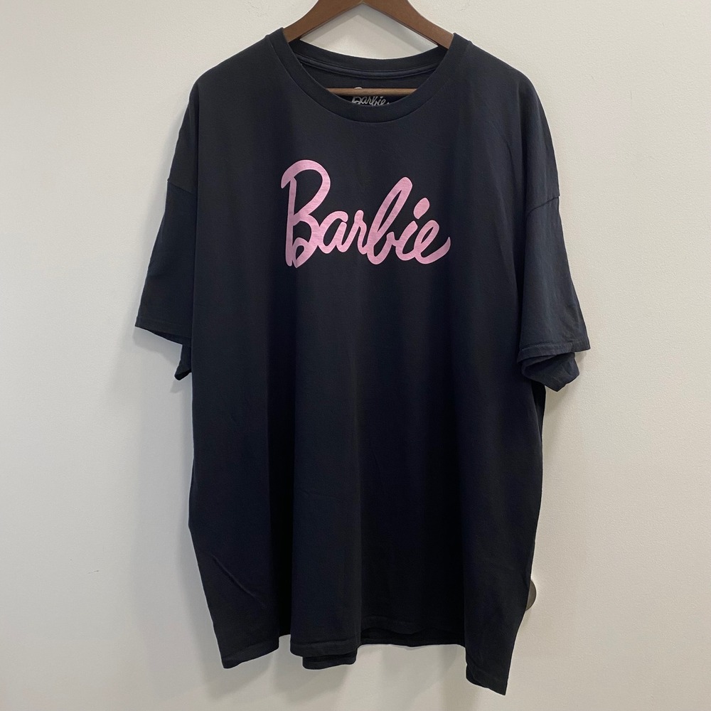 Barbie Graphic T-Shirt Women XXXL Black Pink Logo Barbiecore Aesthetic Tee
